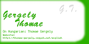 gergely thomae business card